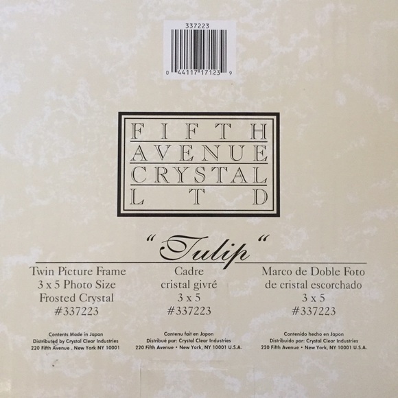 NWT Fifth Avenue Crystal 2 Picture Frame 3x5 photo - Picture 5 of 5